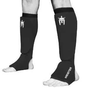 Meister MMA Elastic Cloth Shin & Instep Padded Guards