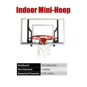 RAMgoal Adjustable Indoor Mini Basketball Hoop