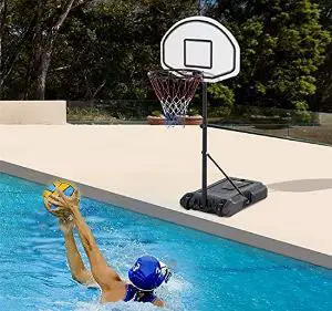 Aosom Mini Poolside Basketball Hoop with Adjustable Height