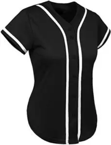 Hat and Beyond up Women's Baseball Button Down Tee Short Sleeve Softball Jersey Active T-Shirts