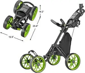 CaddyTek Caddycruiser One 4 Wheel Golf Push Cart