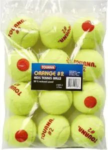 Tourna Orange Dot Low Compression Transition Tennis Balls (12 Pack)