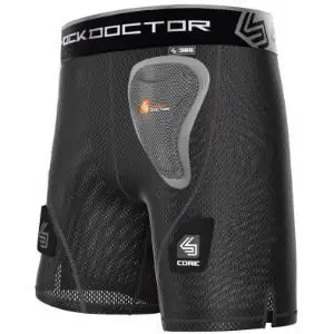 Shock Doctor Core Loose Hockey Shorts with Pelvic Protector