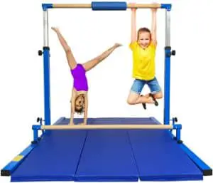 Marfula Adjustable Horizontal Kip bar Gymnastics Traing Practice Equipment with mat